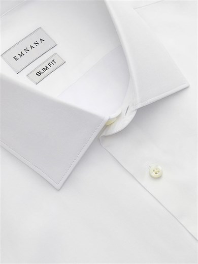 Beyaz Premium Twill Gömlek